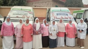 فحص أكثر من 1100حالة وتقديم 3200 خدمة طبية مجانية لأهالي قرية العجرة ببني سويف