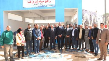 بتكلفة 35مليون..محافظ قنا يفتتح بوستر رفع مياه مدينة الزهور