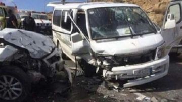 إصابة 21 شخصا فى انقلاب أتوبيس على الدائري الأوسطي بالعبور