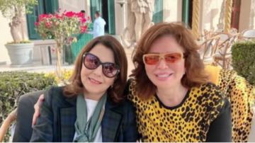 إلهام شاهين لـ ماجدة الرومي: نورتي مصر إلهام شاهين لـ ماجدة الرومي: نورتي مصر