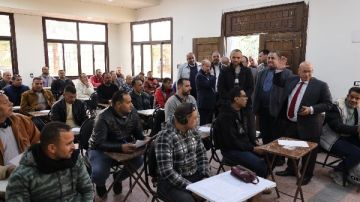 رئيس مياه القاهرة يتابع اختبارات تسويات العاملين الحاصلين على مؤهلات أعلى