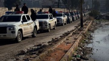 صور لانتشار قوى الأمن الداخلي بحي الشيخ مقصود في حلب