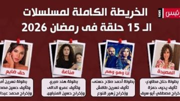 الخريطة الكاملة لمسلسلات الـ 15 حلقة في رمضان 2026
