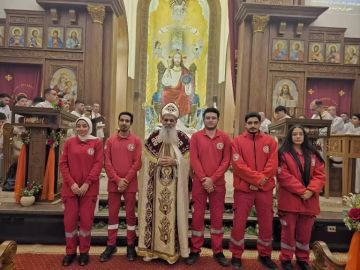 الهلال الأحمر المصري يشارك في التأمين الطبي لاحتفالات عيد الميلاد المجيد.. صور