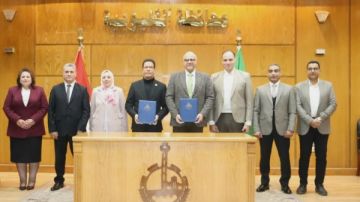 محافظ القليوبية ورئيس جامعة بنها يوقعان بروتوكول تعاون لتحقيق التنمية المستدامة وخدمة المجتمع