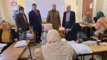 مدير تعليم المنوفية يتابع أعمال تقدير الدرجات للشهادة الإعدادية يناير 2026
