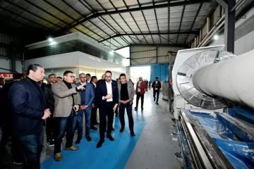 وزير الإسكان ومحافظ الدقهلية يتفقدان مشروع محطة معالجة الصرف الصناعي بجمصة