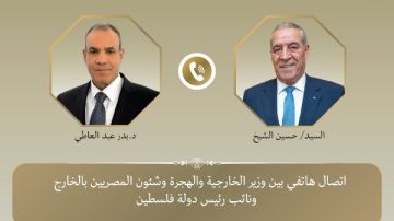 وزير الخارجية يبحث مع نائب الرئيس الفلسطيني الانتقال للمرحلة الثانية من خطة ترامب
