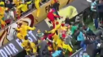 اشتباكات بين جماهير السنغال والمغرب فى نهائي كأس أمم إفريقيا.. شاهد