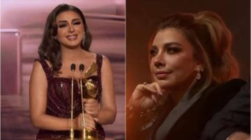 أول تعليق من أصالة بعد صورتها المتداولة لحظة تكريم أنغام فى joy awards