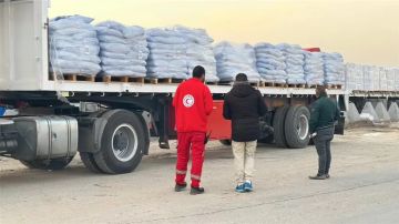 الهلال الأحمر المصري: قافلة زاد العزة الـ110 تحمل 5600 طن مواد غذائية وبترولية وشتوية صور