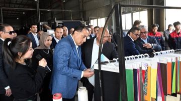 مدبولي: افتتاح مجمع شين جين يعكس التوجه الحكومي لتعميق التصنيع المحلي بقطاع المنسوجات