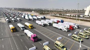 7200 طن من المساعدات الإنسانية تتدفق من مصر إلى قطاع غزة