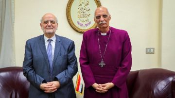 رئيس أساقفة الكنيسة الأسقفية يستقبل الأمين العام لمجلس كنائس الشرق الأوسط