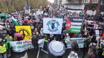 وسط استمرار الهجمات على غزة.. آلاف البريطانيين يتظاهرون في لندن دعما لفلسطين