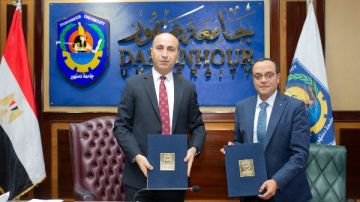 مجلس جامعة دمنهور يشهد توقيع اتفاقية تعاون بين جامعتي دمنهور وطوكيو للعلوم باليابان