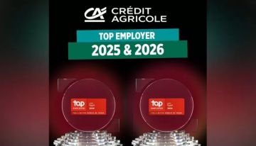 بنك كريدي أجريكول مصر يحصل على شهادة أفضل جهة عمل من المؤسسة العالمية Top Employers عن عامي 2025 و2026