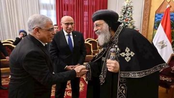 البابا تواضروس يستقبل رئيس وأعضاء مجلس القضاء الأعلى والنائب العام للتهنئة بعيد الميلاد المجيد