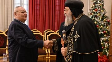 مجلس الدولة يهنئ قداسة البابا تواضروس بعيد الميلاد المجيد صور