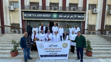 جامعة الأزهر تسير قافلة طبية شاملة لتوقيع الكشف الطبي على المواطنين بـ رأس غارب