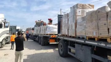 إكسترا نيوز: شاحنات القافلة 113 تحمل أطنانا من المساعدات الانسانية إلى أهل غزة