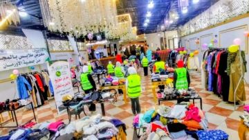 أورمان الشرقية تنظم معرضا لتوزيع الملابس الجديدة مجانا بأبوكبير