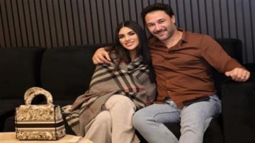 محمد العمروسي يحتفل بعيد ميلاد ابنة زوجته مي فاروق