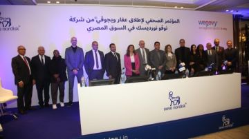 نوفو نورديسك تعلن عن إطلاق ويجوفي في مصر وهو علاج من فئة GLP-1 معتمد لعلاج السمنة وزيادة الوزن لدى البالغين والمراهقين من سن 12 عاما الذين يعانون من مشاكل صحية تتعلق بالوزن