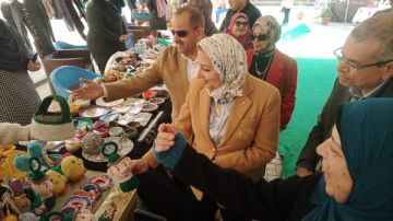 افتتاح معرض هي والمستقبل للمنتجات اليدوية بنادي جزيرة الورد بالدقهلية