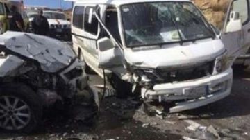 تفاصيل حادث تصادم سيارتين على الطريق الزراعي في القليوبية