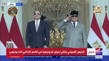 الرئيس السيسي ورئيس إندونيسيا يستعرضان حرس الشرف الرئيس السيسي ورئيس إندونيسيا يستعرضان حرس الشرف