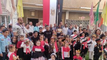 بالزي العسكري والأعلام.. أطفال مدارس الأقصر يجسدون انتصارات أكتوبر في احتفالات النصر بالزي العسكري والأعلام.. أطفال مدارس الأقصر يجسدون انتصارات أكتوبر في احتفالات النصر