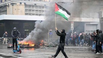 احتجاجات في بلجيكا ترفع العلم الفلسطيني.. 30 ألف متظاهر بشوارع بروكسل