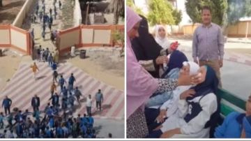 بمشاركة المعلمين والطلاب.. تدريب عملي على مواجهة الطوارئ داخل مدرسة بنوة الإعدادية بمركز طامية بمشاركة المعلمين والطلاب.. تدريب عملي على مواجهة الطوارئ داخل مدرسة بنوة الإعدادية بمركز طامية