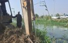 إزالة وتكسير 5 مواسير ري مخالفة ببحر الغرق في إطسا بالفيوم
