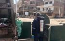 تطهير صناديق القمامة عقب تفريغها لأول مرة بمدينة فايد
