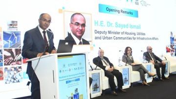 نائب وزير الإسكان يلقي كلمة خلال فعالية ينظمها البنك الدولي وشركاء التنمية الدوليين