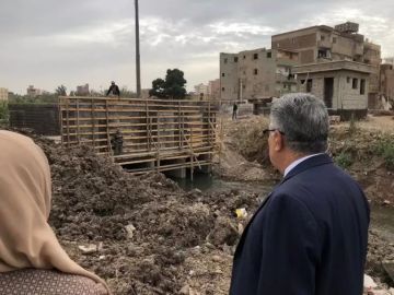 محافظ الدقهلية يتفقد أعمال إنشاء كوبري معلة بطلخا