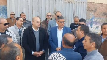 محافظ الجيزة يتفقد جهود تطهير مصرف رشاح أبو عوض بالهرم