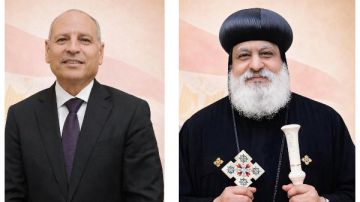 الأنبا ميخائيل أسقف إيبارشية حلوان والمعصرة يهنئ محافظ القاهرة بتجديد الثقة