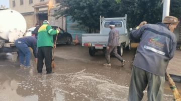 جهود مكثفة لكسح مياه الأمطار من شوارع كفر الشيخ صور جهود مكثفة لكسح مياه الأمطار من شوارع كفر الشيخ صور