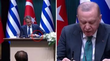 رئيس الوزراء اليوناني يضع منديله في ملف أردوغان شاهد رئيس الوزراء اليوناني يضع منديله في ملف أردوغان شاهد