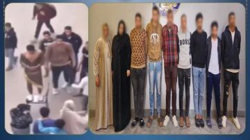 وصول المتهمين بإجبار شاب على ارتداء ملابس نسائية بميت عاصم إلى النيابة