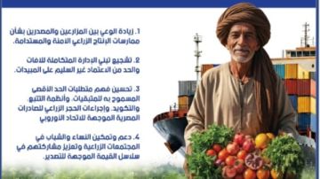 انطلاق حملة صدر لأوروبا منتصف فبراير لتعزيز جاهزية الصادرات الزراعية المصرية