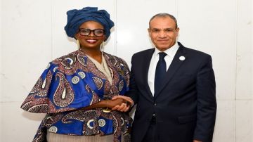 وزير الخارجية يبحث تعزيز التعاون مع مفوضة الطاقة والبنية التحتية بالاتحاد الإفريقي