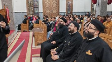 اجتماع موسع لخدام كنيسة الشهيدة دميانة بالمعصرة للترحيب بالآباء الكهنة الجدد