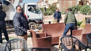 حملة مكبرة لرفع الإشغالات وإزالة الإعلانات المخالفة برأس البر