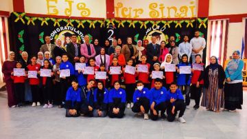 طلاب المصرية اليابانية بطور سيناء خامس الجمهورية في مسابقة التربية الموسيقية