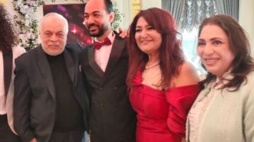 إيميل شوقي يهنئ وفاء الحكيم بزواج نجلها .. صور