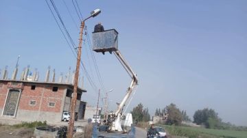 رفع كفاءة الإنارة بطريق دسوق الزراعي بكفر الشيخ صور